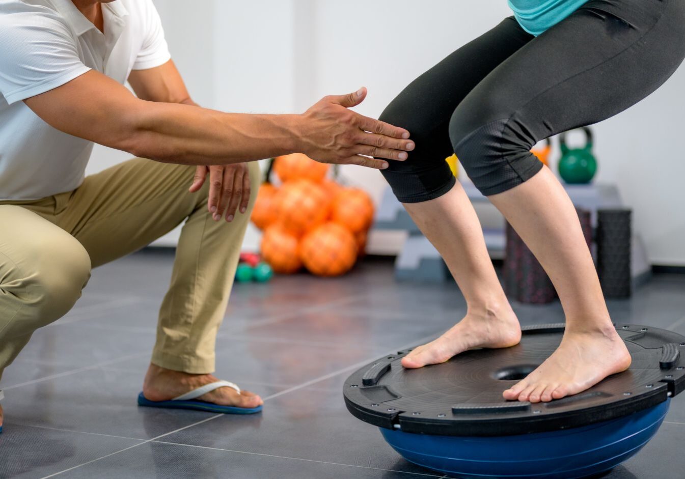 woman improving her balance